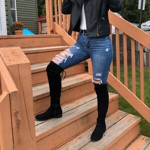 Black Over-the-Knee Women's Boots